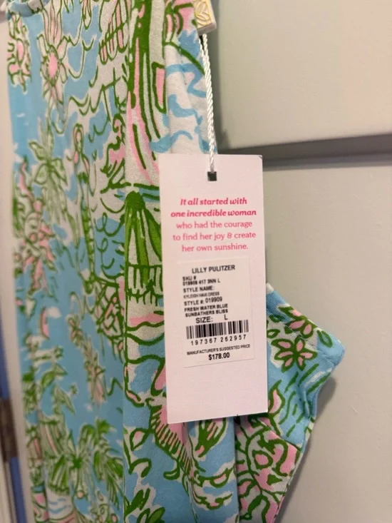 Lilly Pulitzer Light Blue Floral Maxi Dress - Picture 2 of 3